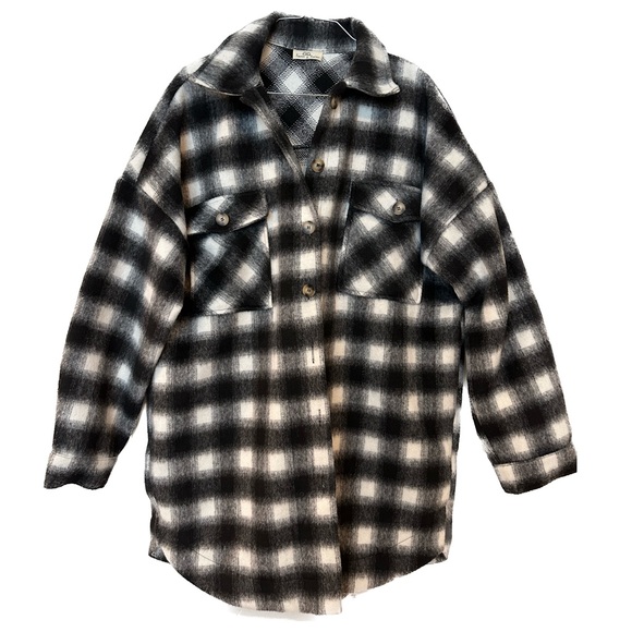 Oversized Plaid Jacket - Picture 1 of 3